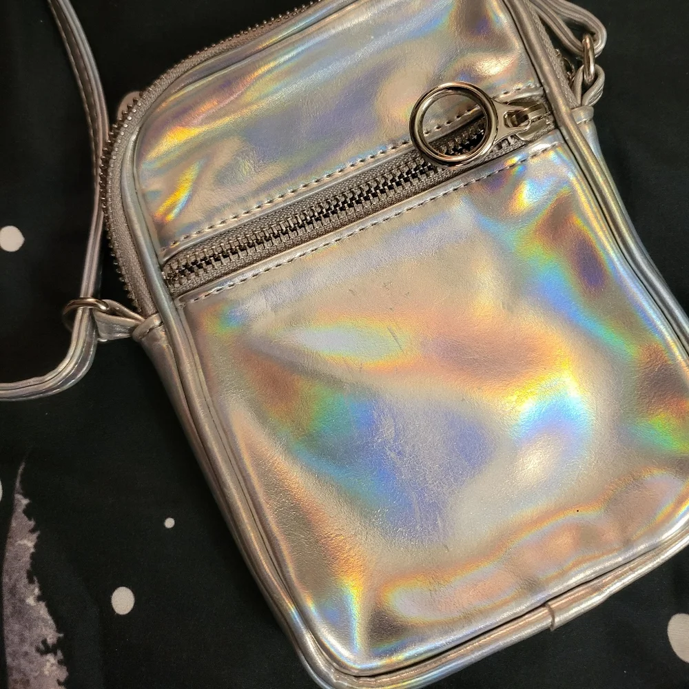 Holo/chrome Colored Backpack & Side Purse